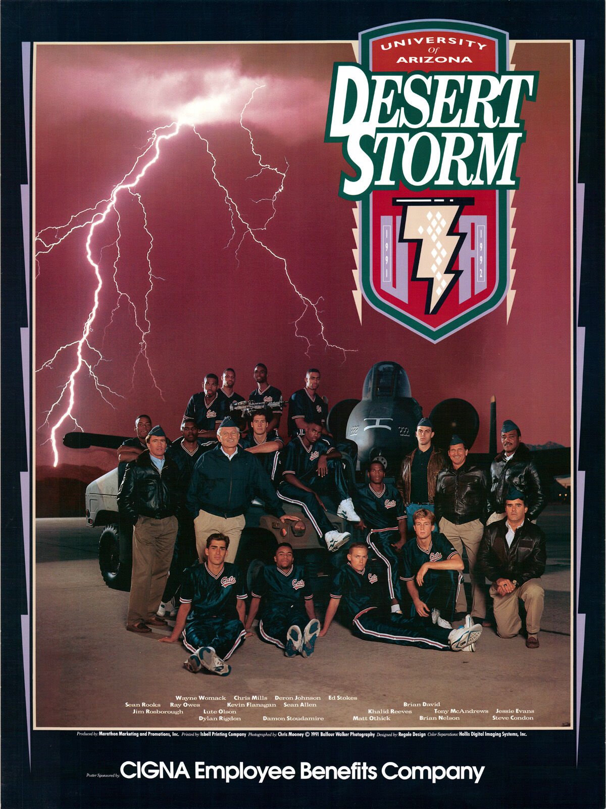 Arizona basketball poster 1991-92